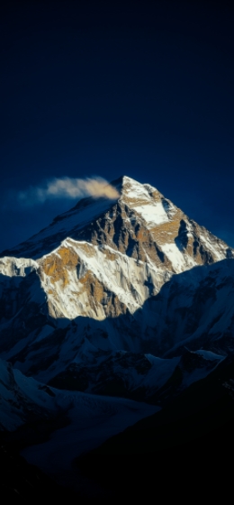 雄伟的雪山自然之巅风景