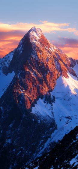 日出山巅壮丽山景